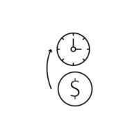 Dollar, money, clock vector icon