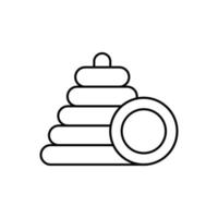 Ring, baby toy vector icon