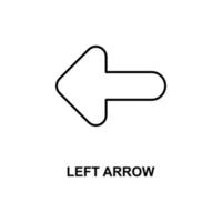 left arrow vector icon