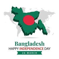 Bangladesh Independence Day, 3d rendering Bangladesh Independence Day illustration with 3d map and flag colors theme vector