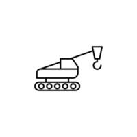 crane tractor vector icon