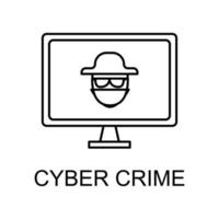 ciber crimen vector icono