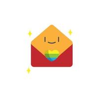 World pride day, lettercolor vector icon