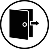 Exit Door Vector Icon Design