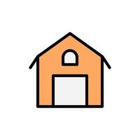 Farm, building, barn vector icon