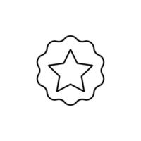 star with ribbon vector icon