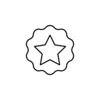 star with ribbon vector icon