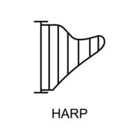 harp vector icon