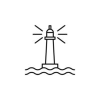 Lighthouse, pirate vector icon