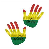 bolivia flag hand vector