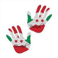 burundi flag hand vector