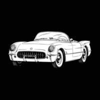Clásico americano clásico deporte carros ilustración vector línea Arte