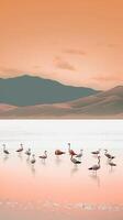 Image of group of swans walking together photo