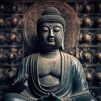 image of buddha as album cover for mediation generative AI photo