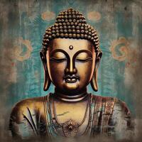 buddha as album cover for mediation music portrait photo