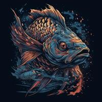 Ebisu fish logo concept image photo