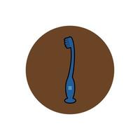 Colorful Toothbrush icon. Button Style Vector EPS.