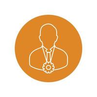 Account Security Icon. Colorful  Rounded style Button vector EPS.