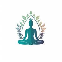 A vector image of the Padmasana pose of a shadow character photo