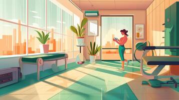 A girl in hospital visually high-quality illustration Art photo