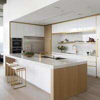 Image of hyper-modern kitchen photo
