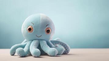 A close-up of a stuffed octopus toy photo