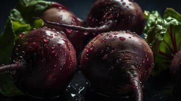 Beets seamless background visible drops of water photo