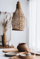 indoor dining room view with Boho aesthetic photo