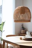 indoor dining room view with Boho aesthetic photo