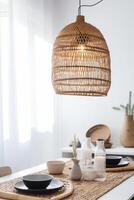 indoor dining room view with Boho aesthetic photo