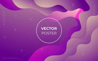 abstract purple geometric liquid color, fluid shape composition design background. eps10 vector