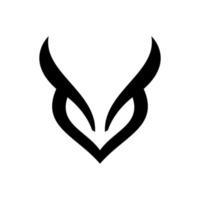 Owl Love Logo Minimalist Templates vector