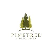 Pines Tree Logo Design, fir, hemlock, spruce, conifer, cedar, coniferous, cypress, larch vector