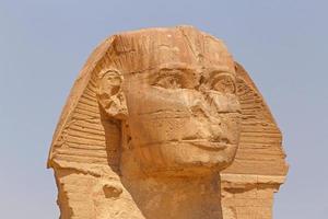 head of great Sphinx in Giza, Egypt photo