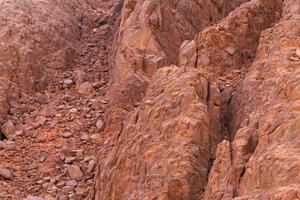 landslide on mountain at Sinai peninsula, Egypt photo