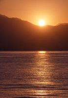 ver en amanecer encima aqaba Golfo desde eilat, Israel foto