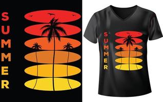 diseño de camiseta de verano vector