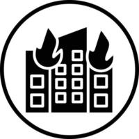 edificio fuego vector icono diseño