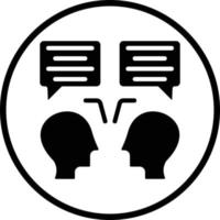 Face to Face Talk Vector Icon Design