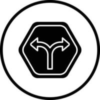Split Road Vector Icon Design