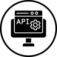 web api vector icono diseño