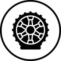 Flat Tire Vector Icon Design