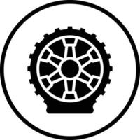 Flat Tire Vector Icon Design