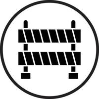 Road Barrier Vector Icon Design