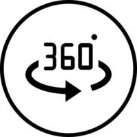 360 grados vector icono diseño