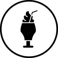 Milkshake Vector Icon Design