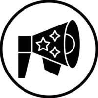 New Year Megaphone Vector Icon Design