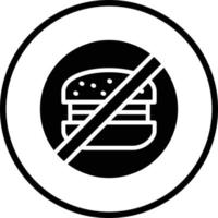 No Fast Food Vector Icon Design