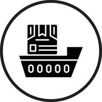 Shipping Boat Vector Icon Design