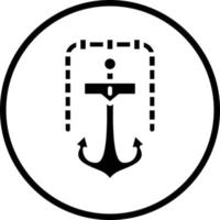 Ship Anchor Vector Icon Design